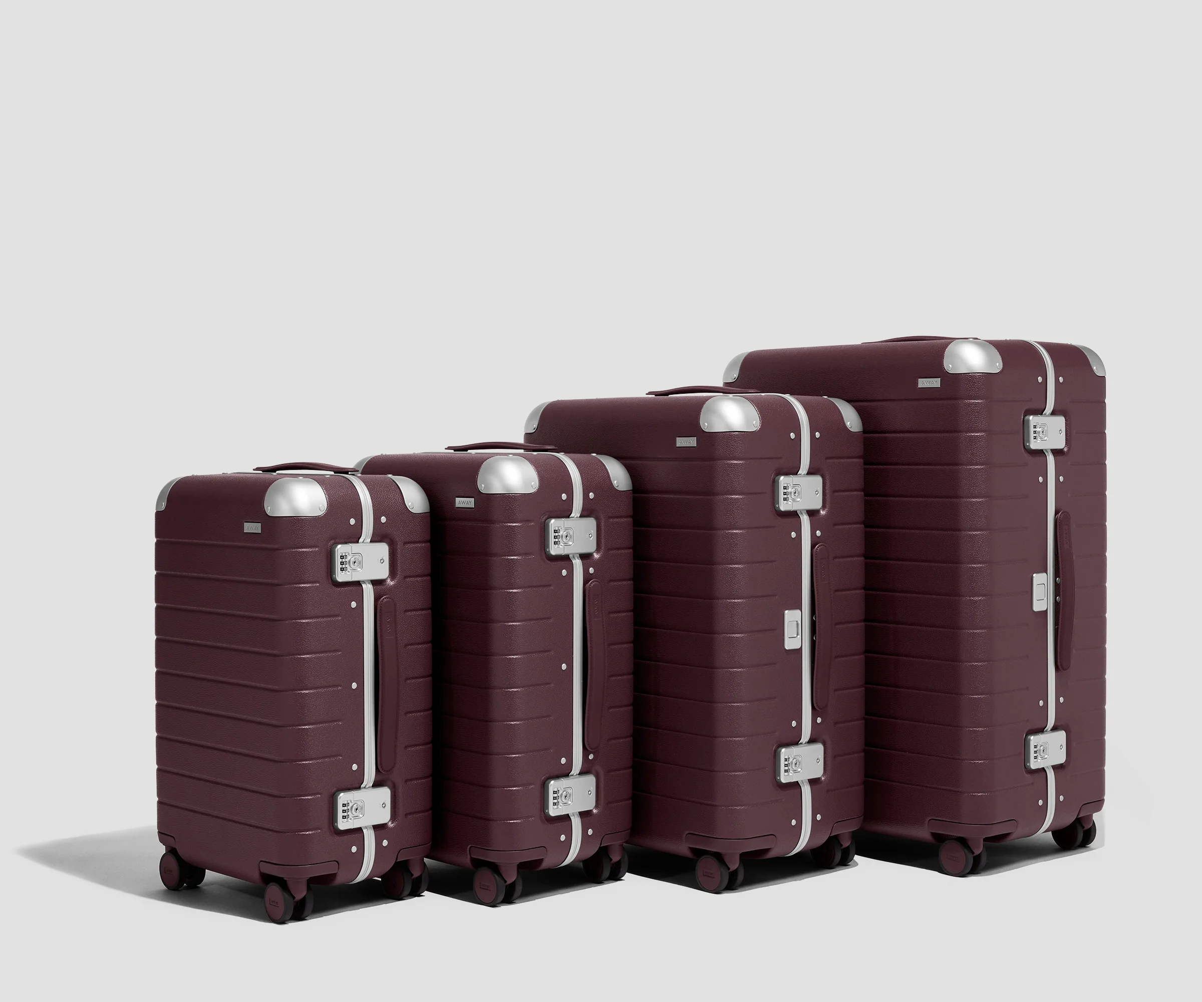 The Aluminum Edge Carry-On in Oxblood Red