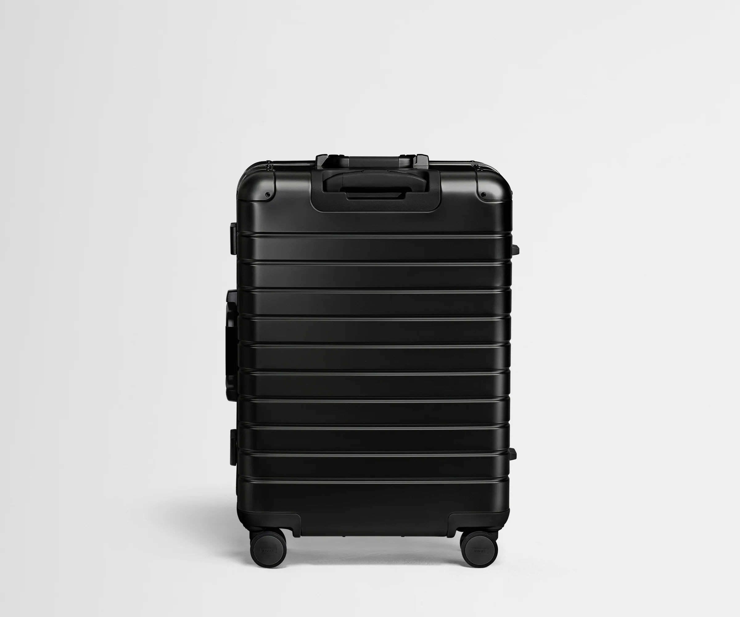 Back view of the Medium: Aluminum Edition in Onyx Black