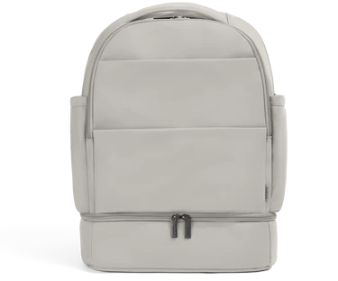 The Double Diaper Backpack in Cloud Gray