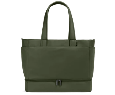 The Double Diaper Tote in Olive Green