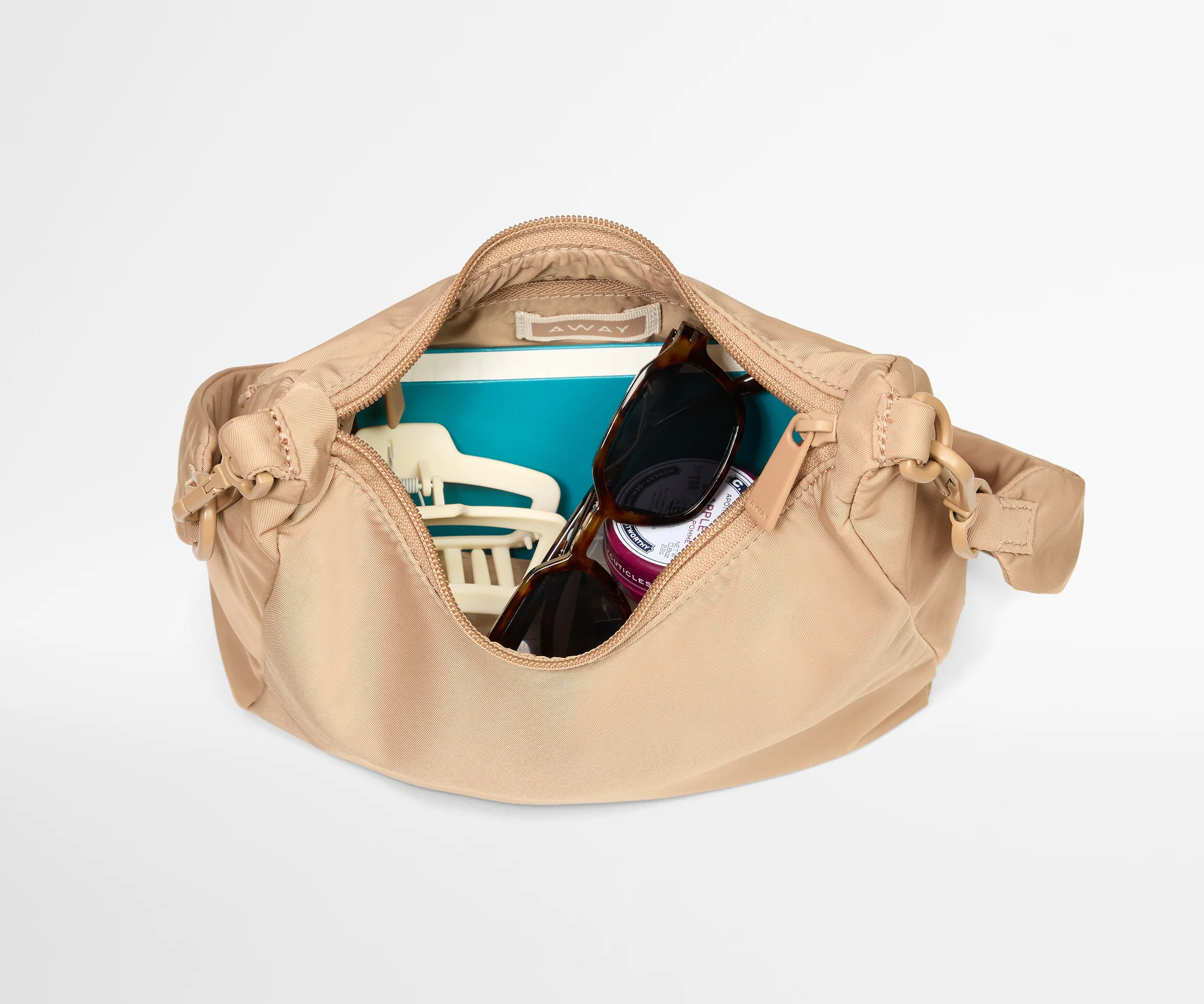 Featherlight Duo Crossbody in Camel Brown