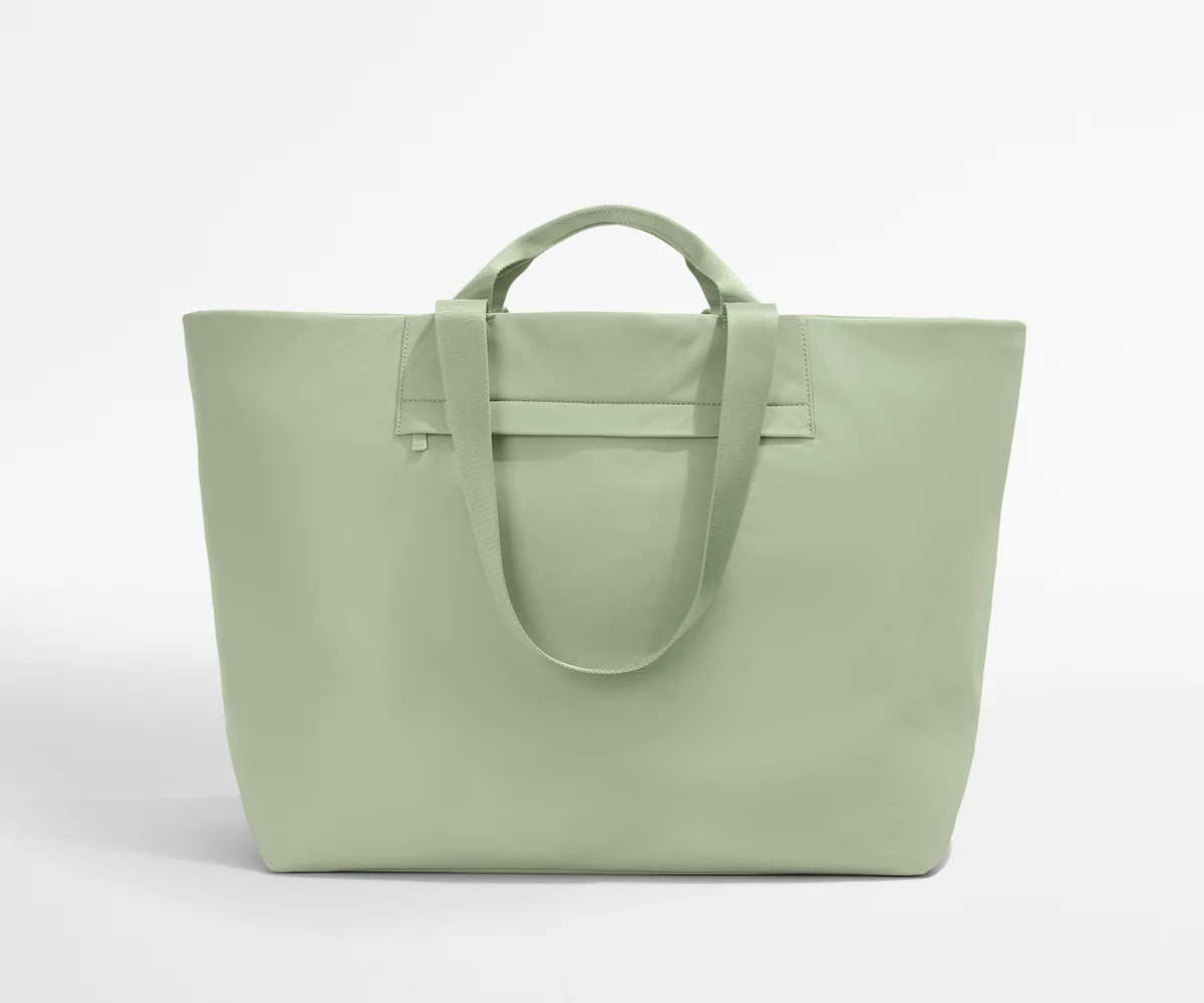 Front view of the Large Featherlight Tote with the handles and shoulder straps