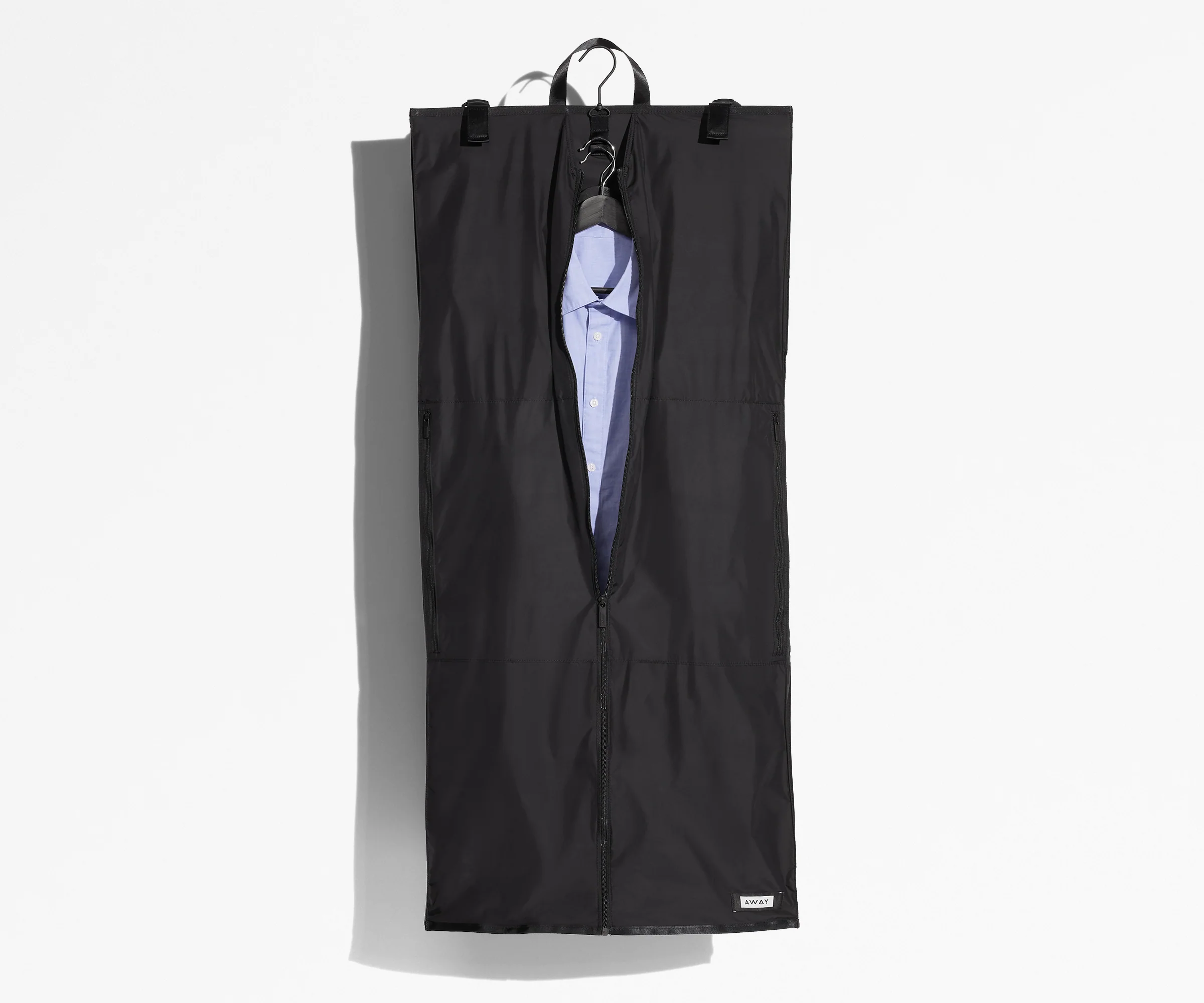 Checked sized Garment Sleeve packed with dress shirts