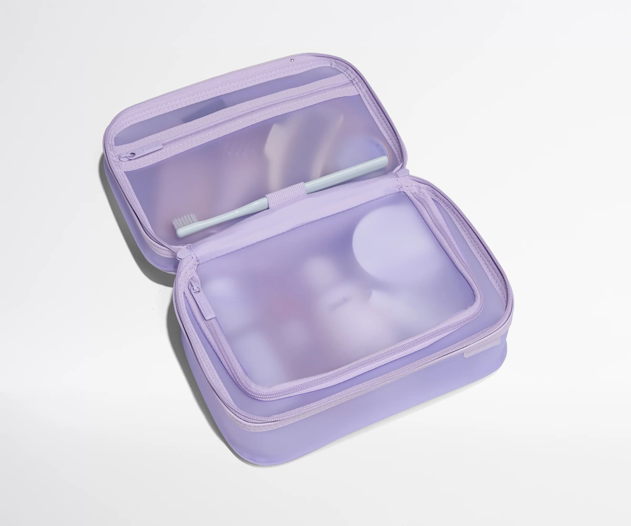 Clear Toiletry Bag in Lavender Haze Purple