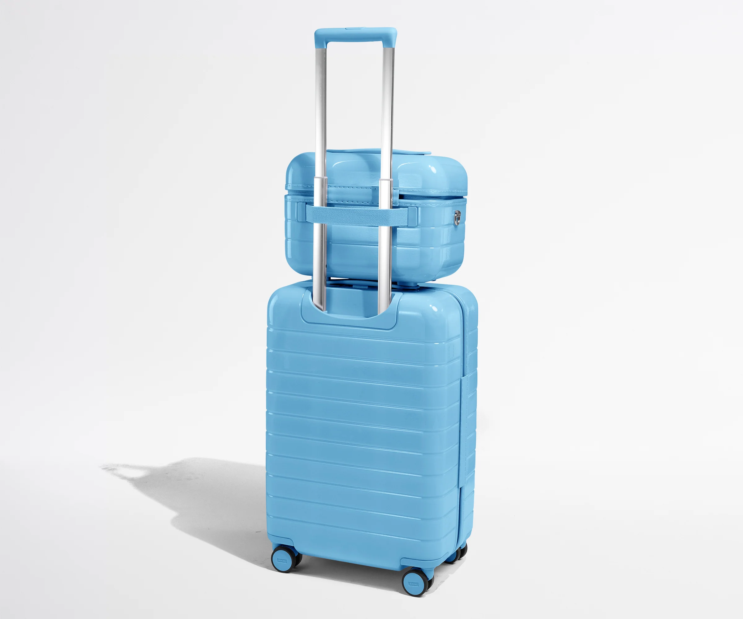 The Train Case in Glazed Opal Blue