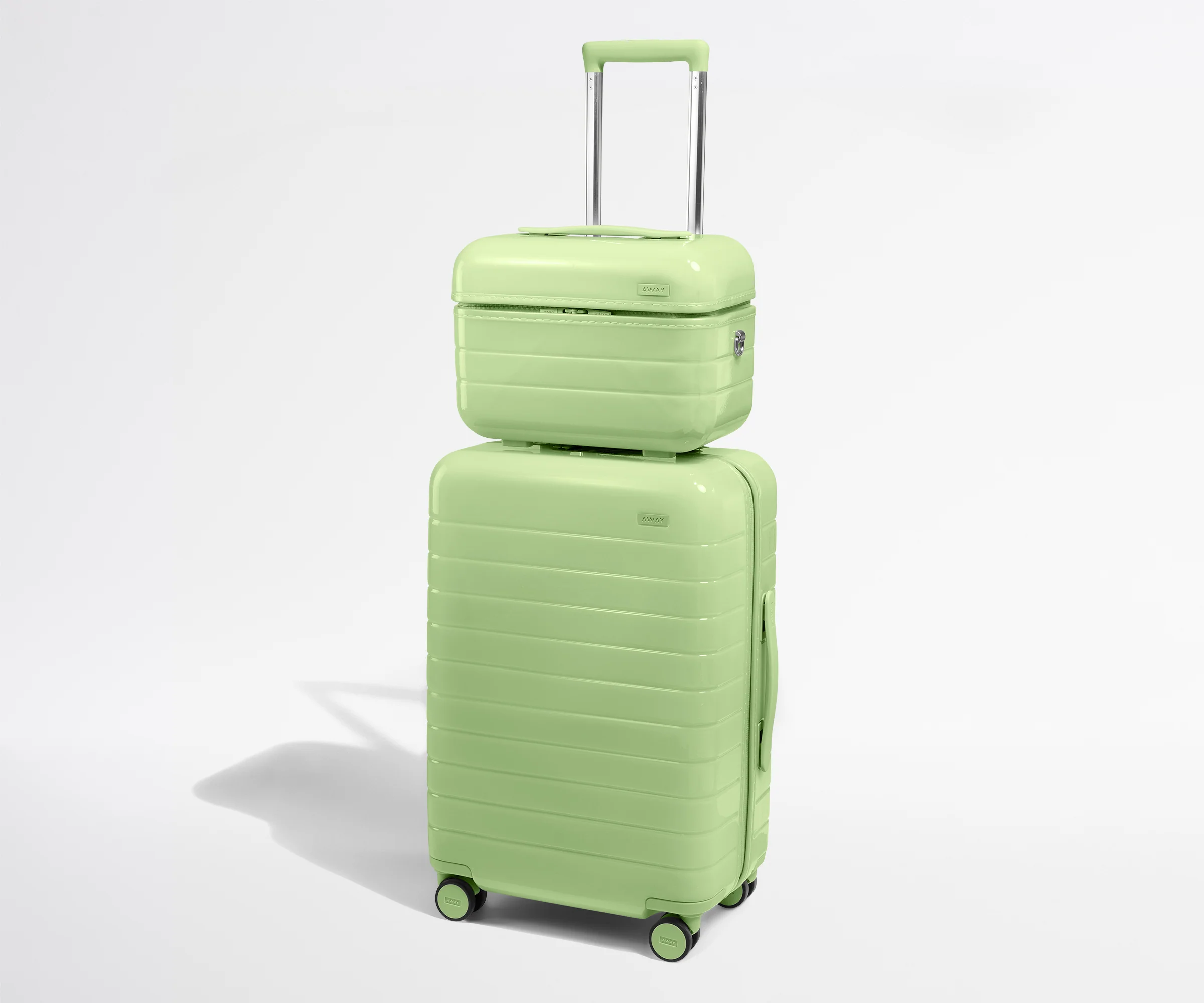 The Train Case in Glazed Matcha Milk Green