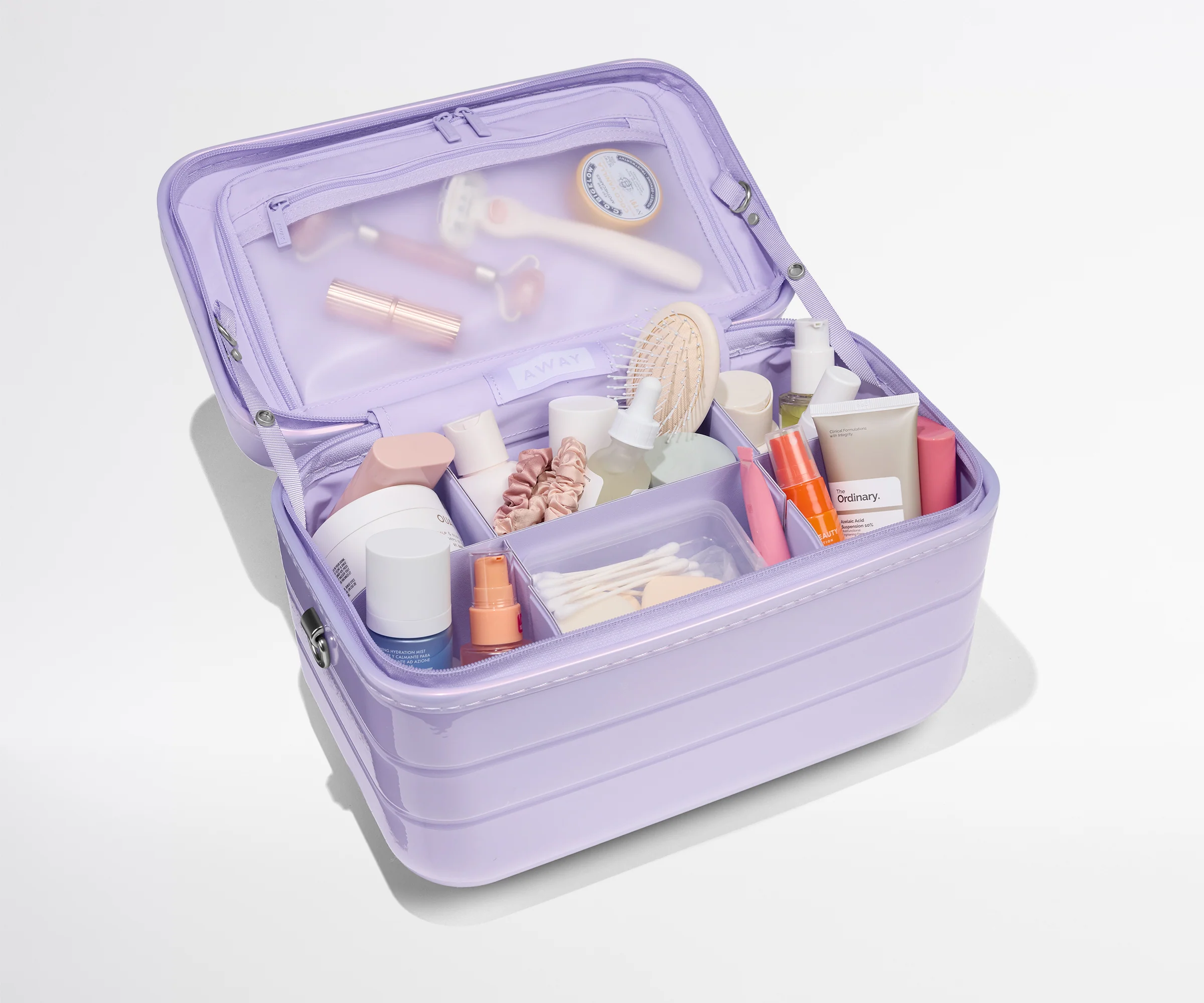 The Train Case in Glazed Lavender Haze Purple
