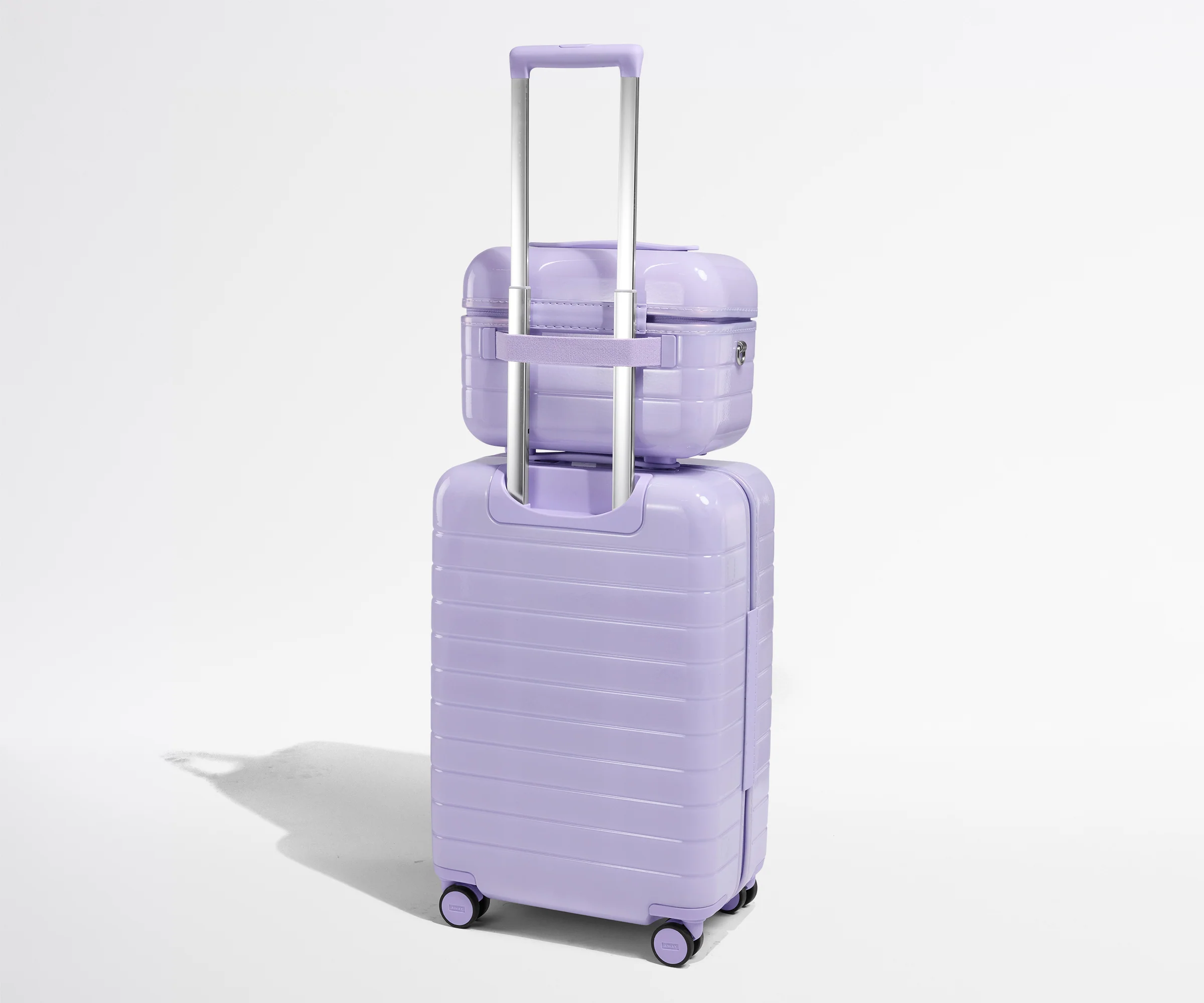 The Train Case in Glazed Lavender Haze Purple