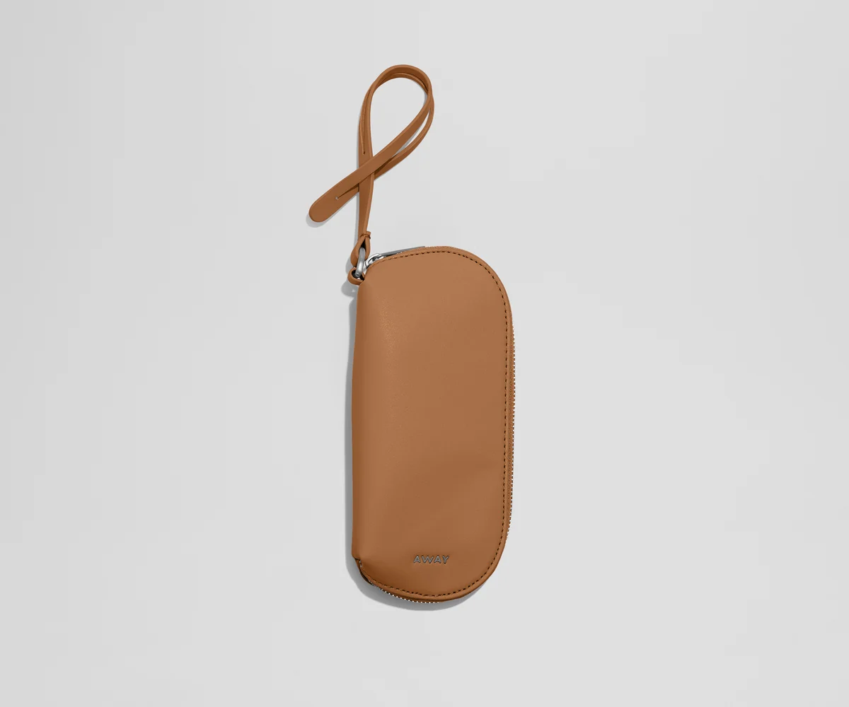 Sunglasses Pouch with leather strap