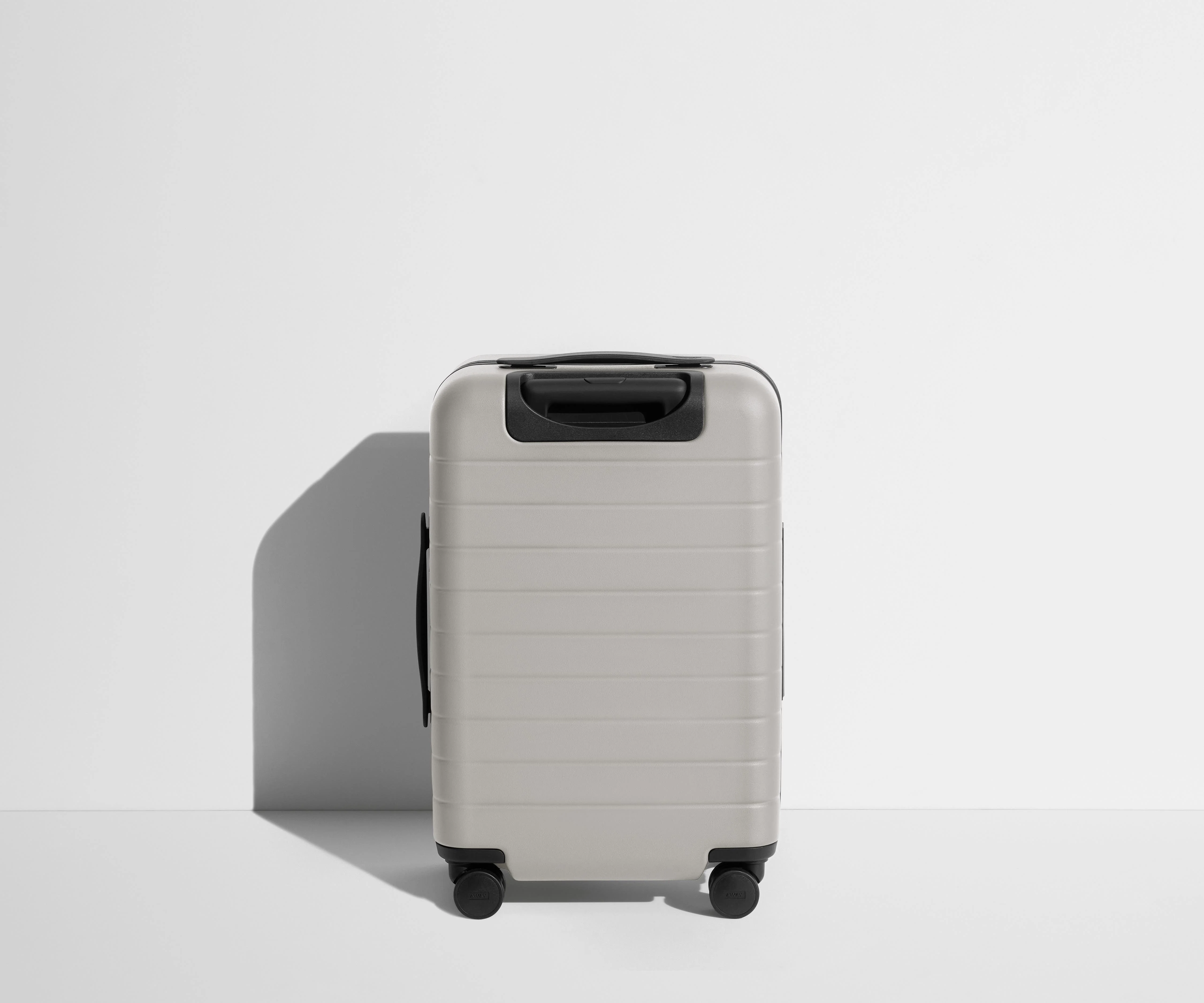 Back product view of The Carry-On suitcase in Cloud Gray