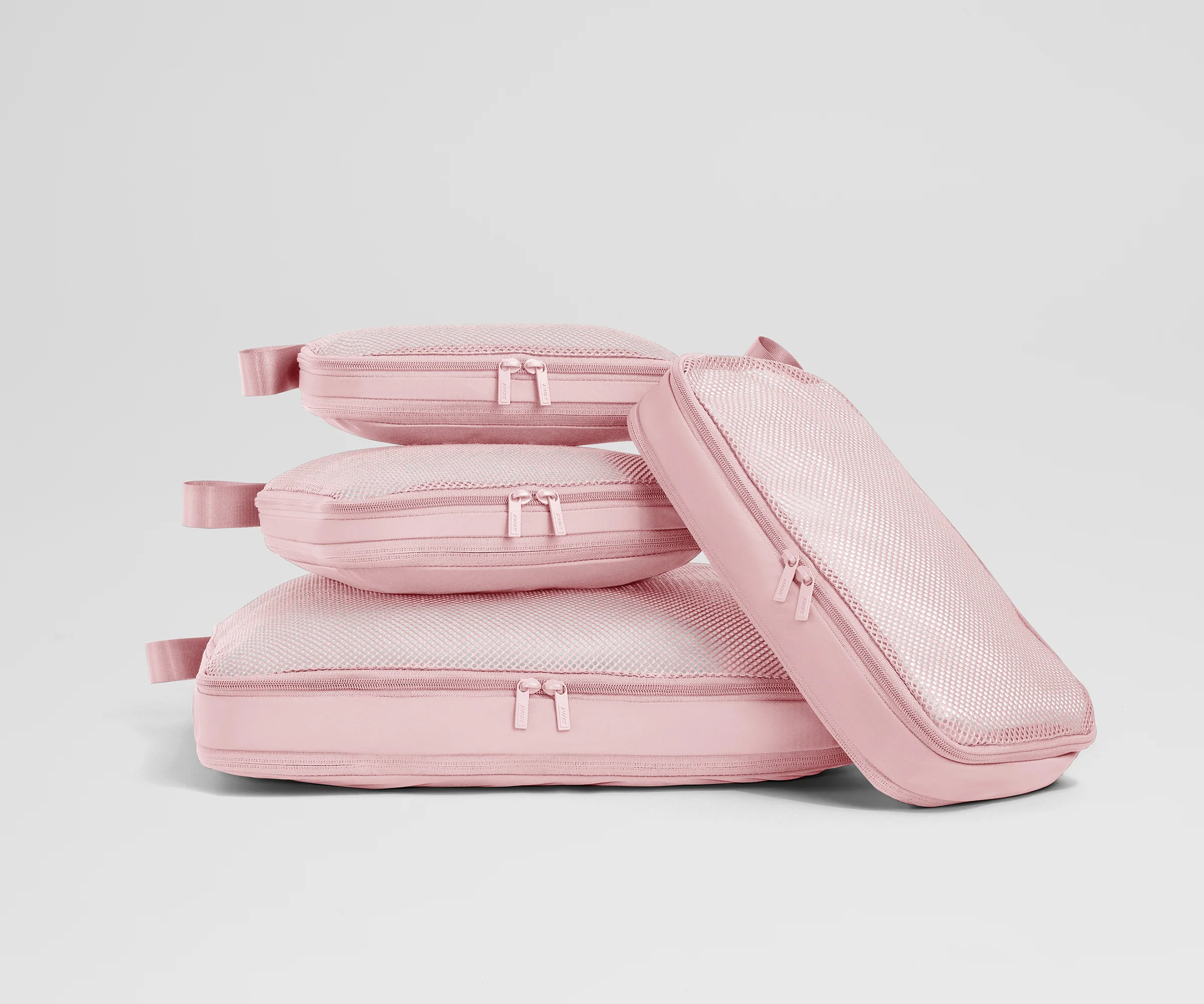 Compression Packing Cubes in Blush Pink