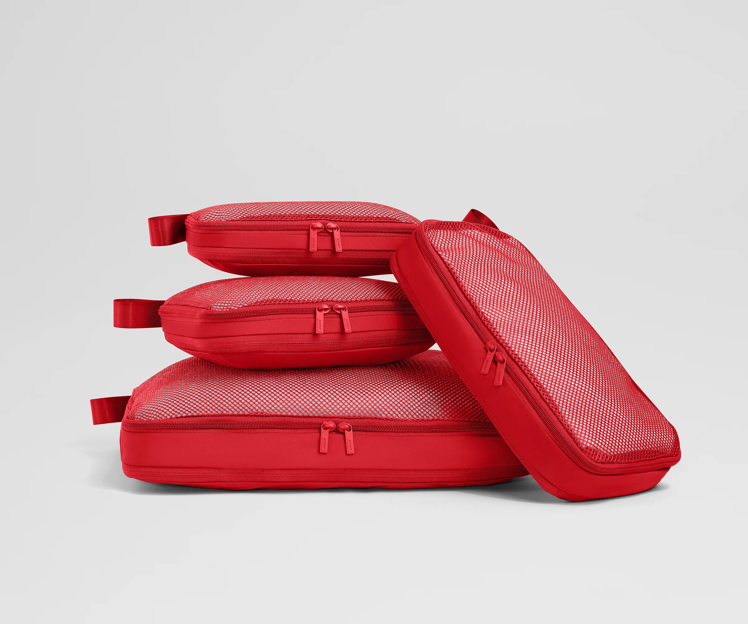 Compression Packing Cubes in Cherry Red