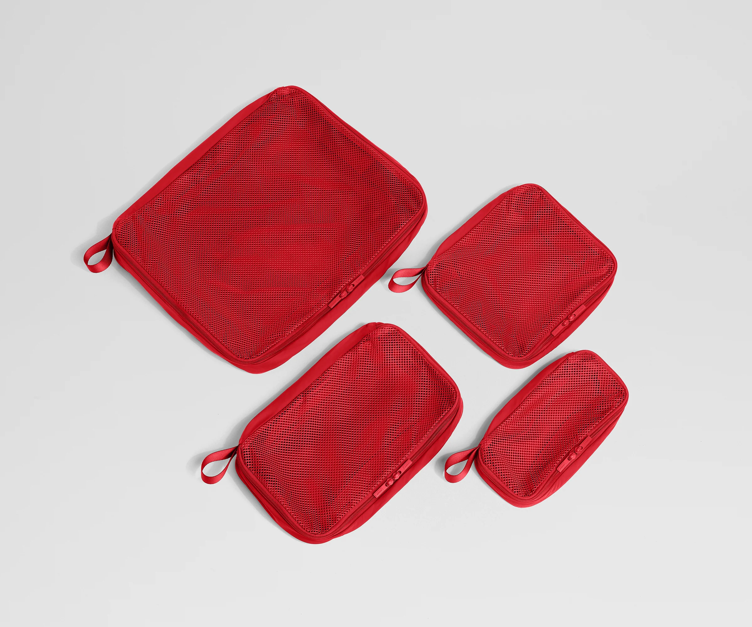 Compression Packing Cubes in Cherry Red