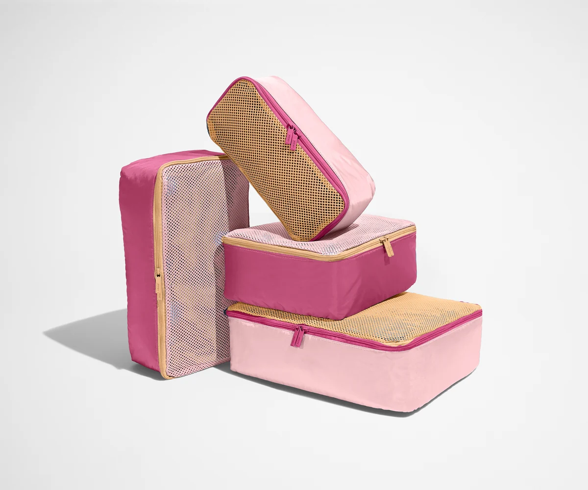 Insider Packing Cubes (Set of 4) in Pink Sand