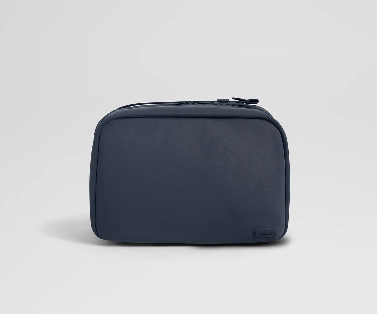 Hanging Toiletry Bag in Navy Blue
