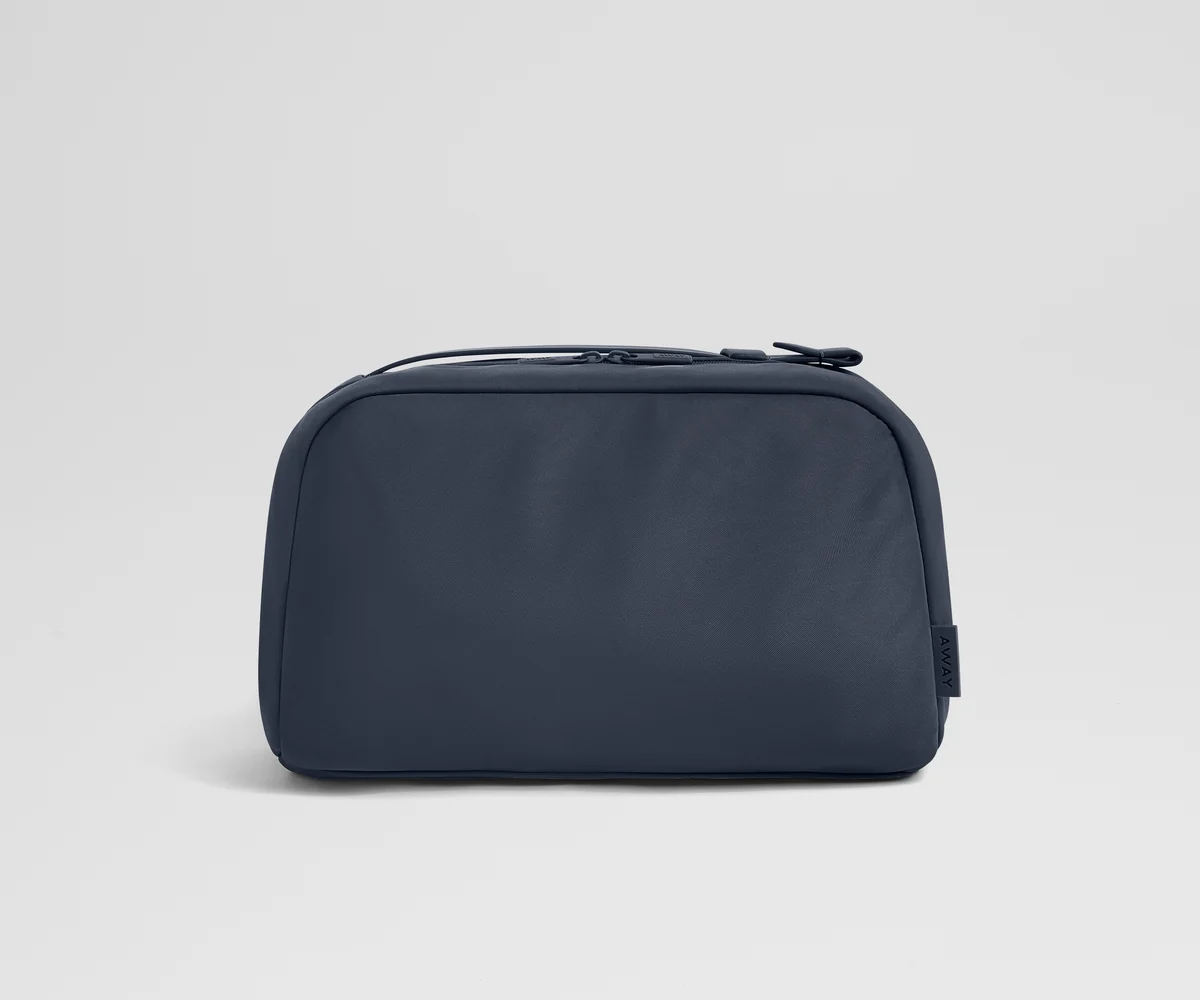 Large Toiletry Bag in Navy Blue