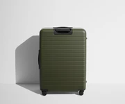Back product view of The Large suitcase in Olive Green