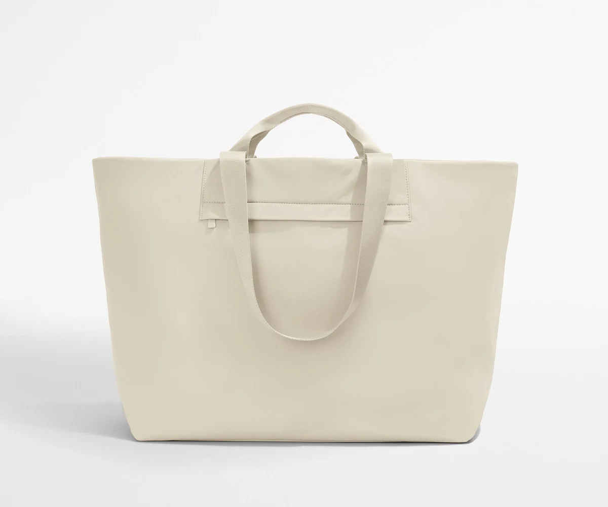 Front view of the Large Featherlight Tote with the handles and shoulder straps